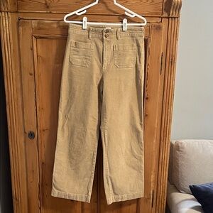 GAP Women's Tan Corduroy Wide Leg Pants